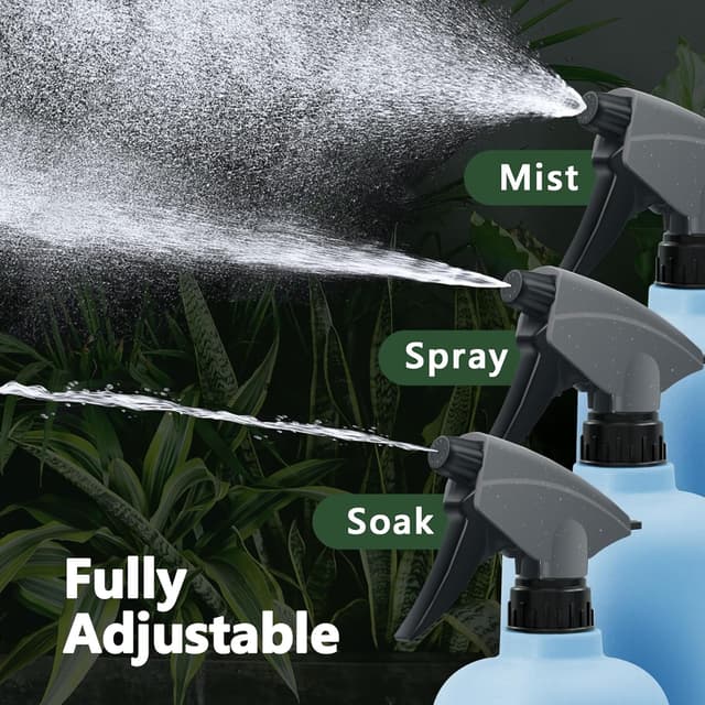 Detalle de RONTADA Plant Mister Spray Bottle (600ML) – Refillable indoor/outdoor trigger mist water sprayer, blue