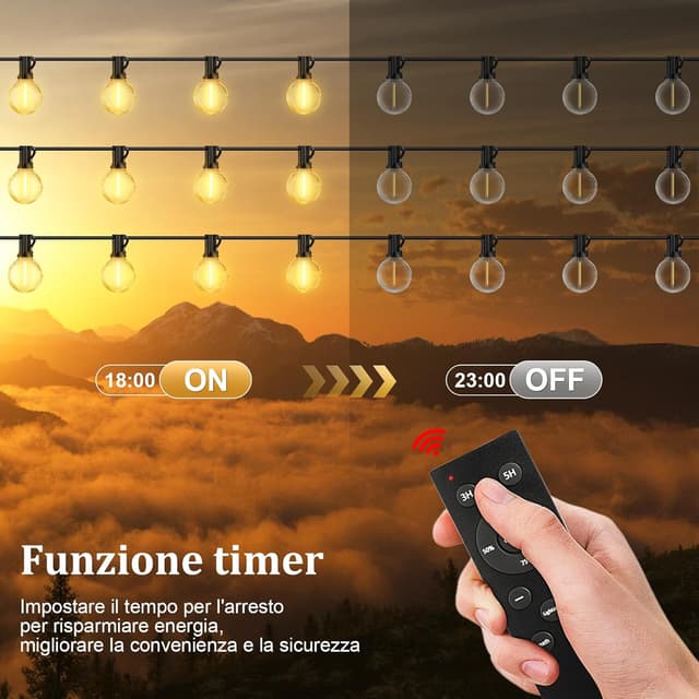 Thumbnail 4 de JEYMORKEY G40 Catena Luci Esterno 20 m