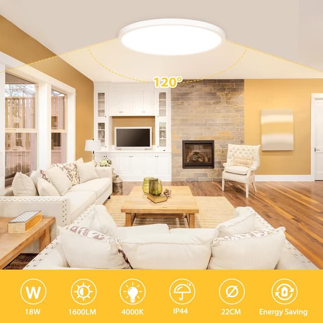 Detalle 2 de OUILA LED Deckenleuchte 18 W, Ø22 cm