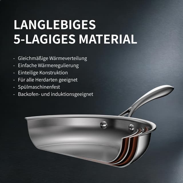 Thumbnail 6 de SANFELA set padelle acciaio 5 strati 3 pezzi