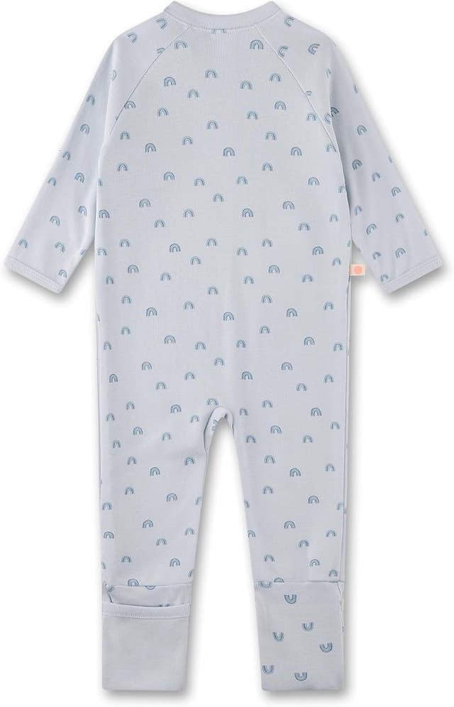 Detalle 2 de Sanetta Baby-Strampler beige „Regenbogen“ aus Bio-Baumwolle – Unisex Baby Overall mit Reißverschluss