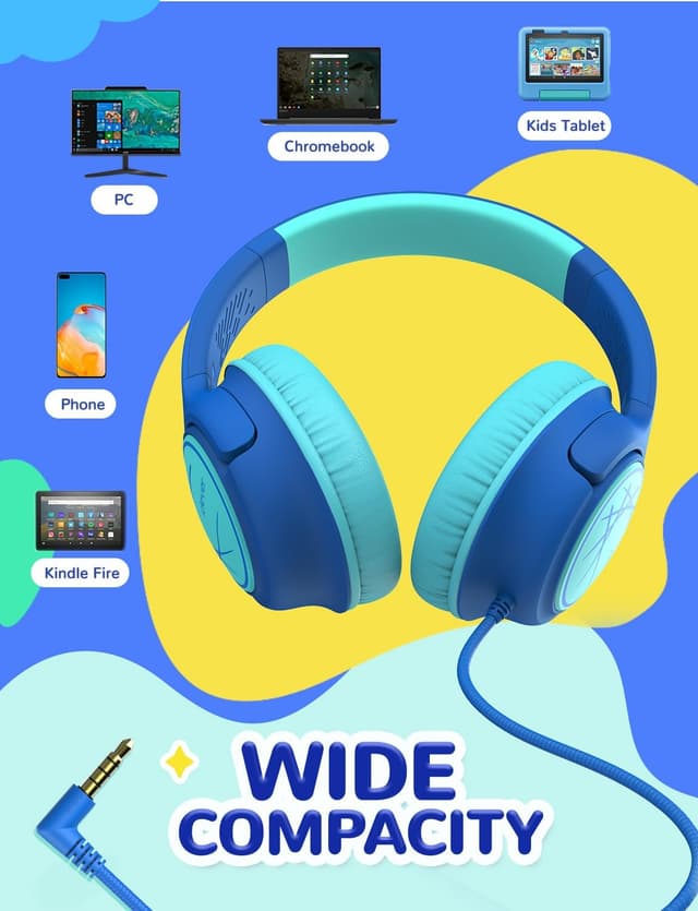 Thumbnail 6 de iClever Kids Headphones 85dBA volume limit