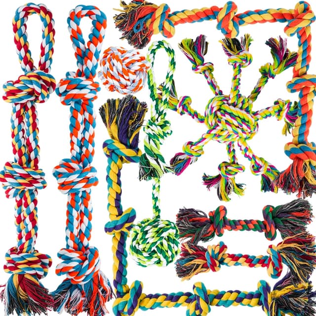 Detalle de GASAPET dog rope toys 9PCS for chewers