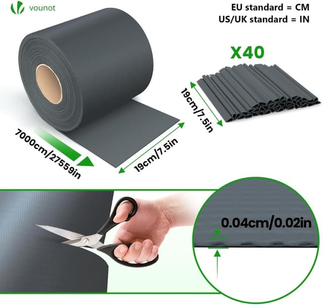 Detalle 2 de VOUNOT Telo Frangivista 19x70 PVC Antracite