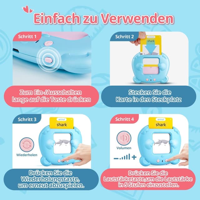 Thumbnail 5 de AHJ 510 Wörter Sprechende Lernkarten Deutsch – 255 Karten 🧠