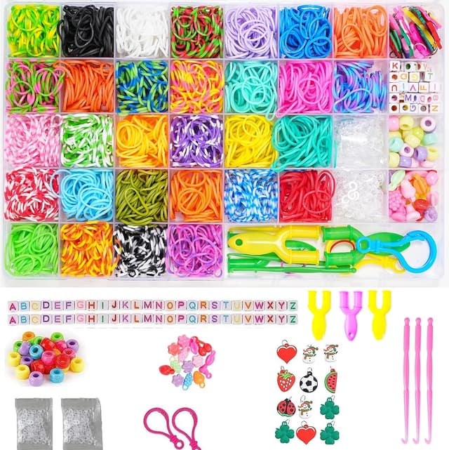 Detalle de 2500+ Rubber Bands Loom Kit