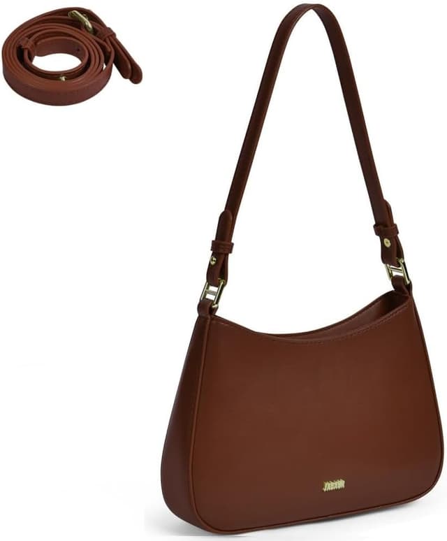 Detalle de Aucuu sac porté épaule en cuir véritable pour femme : fourre-tout rétro décontracté à bandoulière