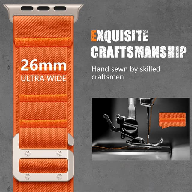 Detalle 2 de Bandletic Nylon Strap 26mm for Apple Watch Ultra