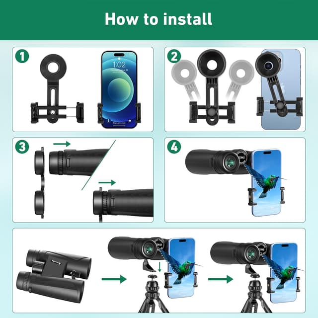 Thumbnail 6 de Kussla 12x42 HD Fernglas fĂŒr Vogelbeobachtung đ