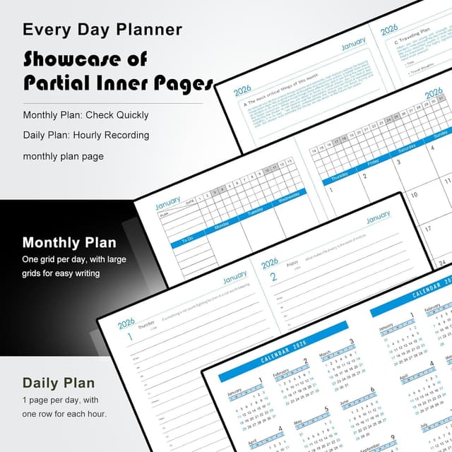 Thumbnail 5 de Agenda académica A5 2026 página por día