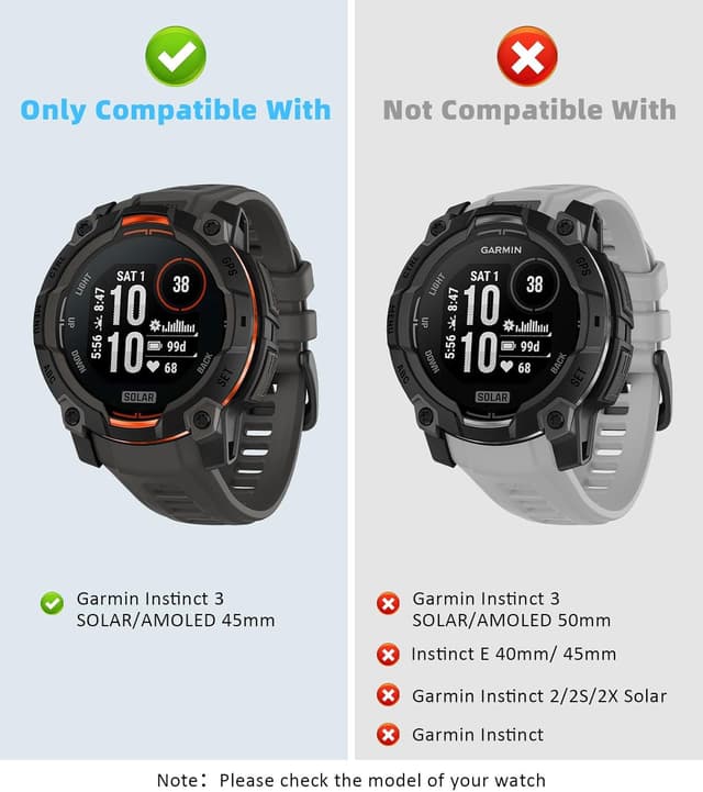 Thumbnail 1 de MoKo Rubber Sport Watch Band for Garmin Instinct 3 45mm