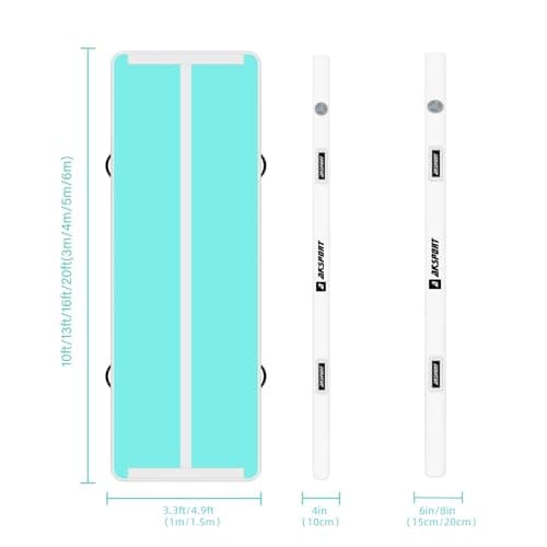 Detalle de AKSPORT Gymnastics Air Mat Inflatable Tumble Track ๐โ