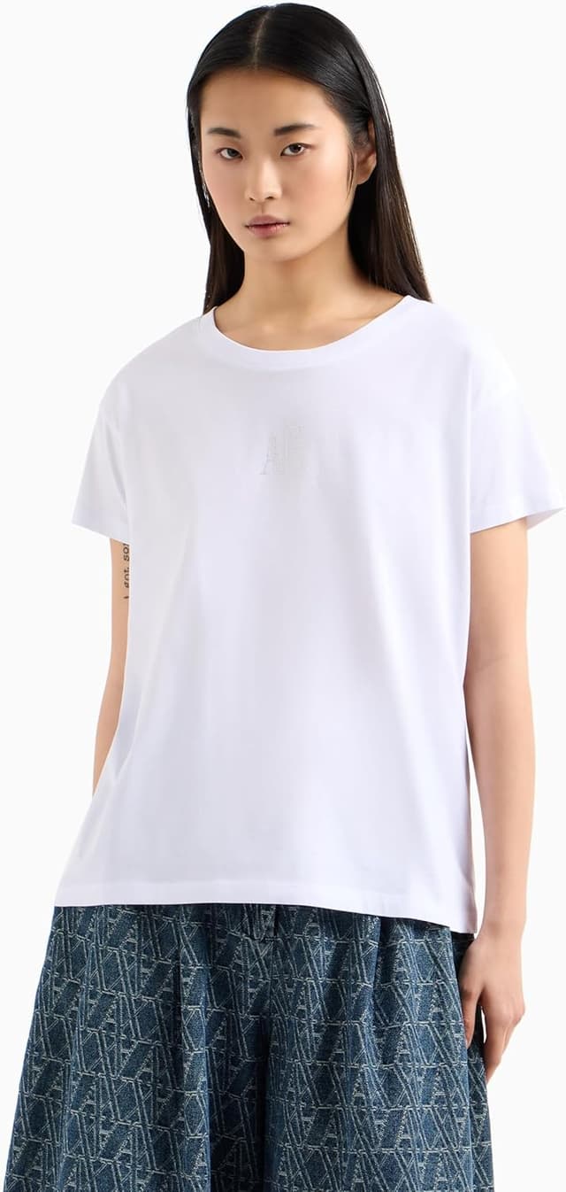 Detalle de Armani Exchange Women’s Icon Project Shiny Logo T‑Shirt