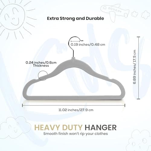 Detalle 2 de Utopia Home Perchas de Terciopelo 11" 🎀