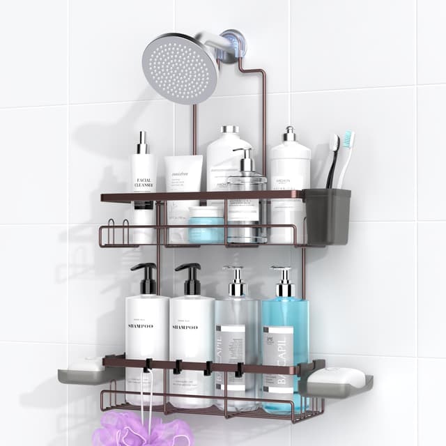 Thumbnail 6 de AKTECKE Shower Caddy Hanging Bathroom Organizer (Rustproof, No-Drill, Over Showerhead)