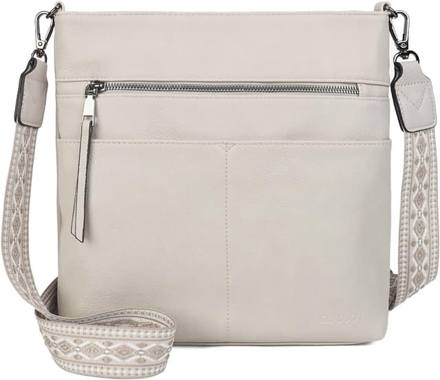 Detalle de Gladdon Damen-Handtasche Umhängetasche Crossbody mit breitem Jacquard-Gurt (mittelgroß, Multi-Pochette)