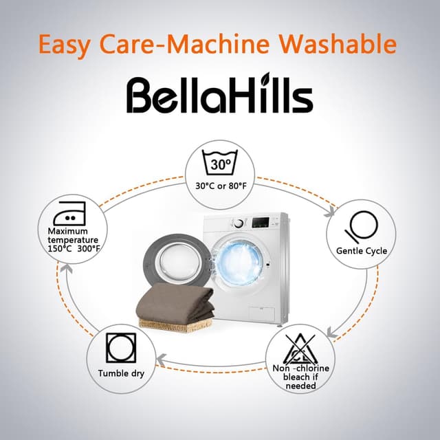 Thumbnail 5 de BellaHills Sofa Cover Taupe/Beige 1 Seater 75