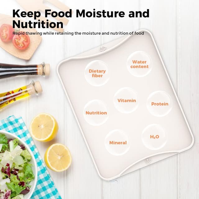 Detalle 2 de Aluminum Alloy Defrosting Tray Rapid Thawing Plate 🍽
