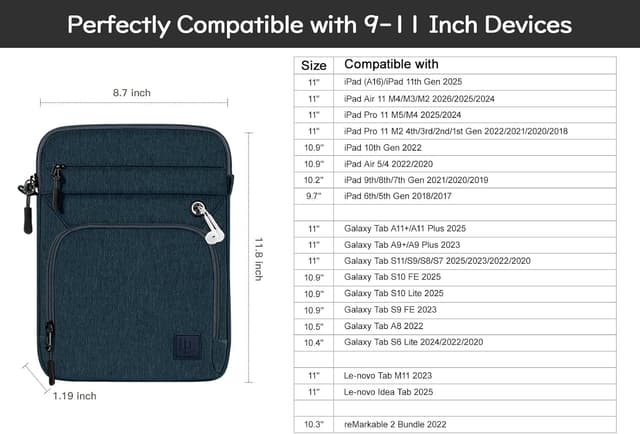 Thumbnail 2 de Dadanism 9-11 Inch Tablet Sleeve Indigo