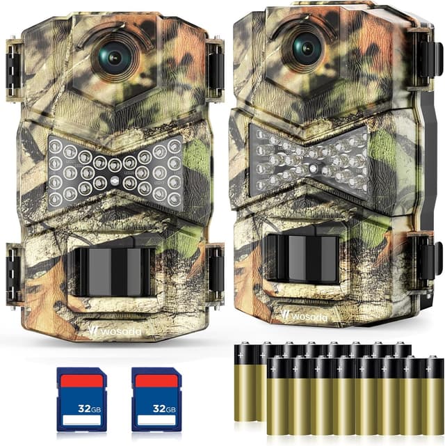Thumbnail 6 de WOSODA 2-Pack Trail Cameras (Night Vision, Waterproof, 1080P HD) with 32GB SD Cards