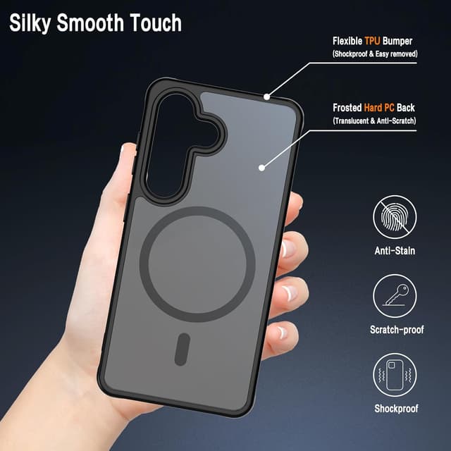 Thumbnail 4 de Natbok coque Galaxy S26 5G MagSafe Translucide Noir