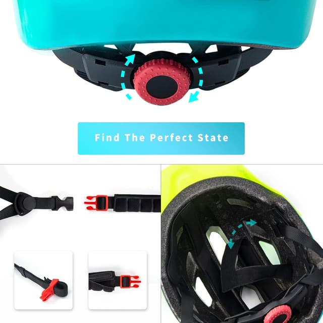 Detalle de OnBros Kinder-Fahrradhelm 5–13 Jahre inkl. abnehmbarem Visier (50–57 cm)