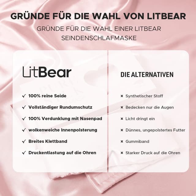 Thumbnail 5 de LitBear Seiden Schlafmaske 22 Momme 😴