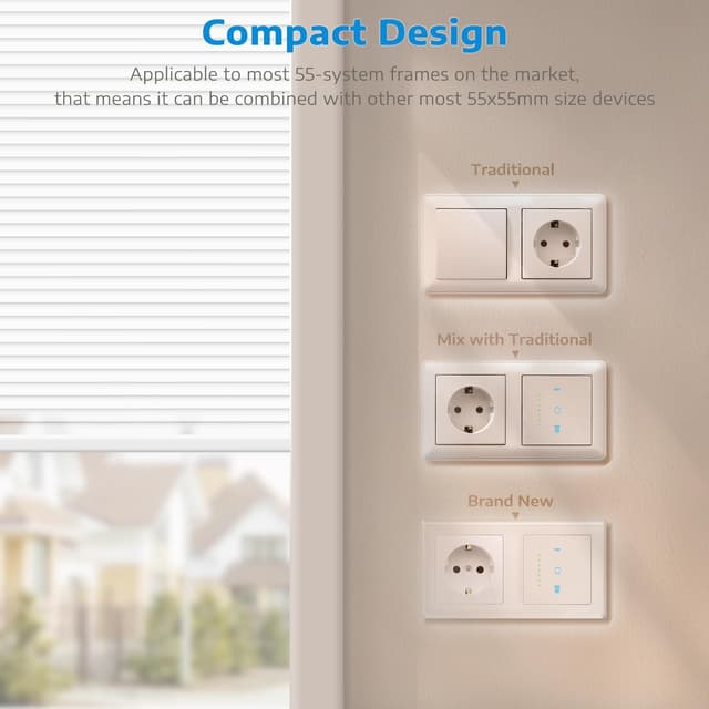 Thumbnail 6 de CURRYSMARTER Interruptor WiFi para Persianas con Control LED y Temporizador 🌐