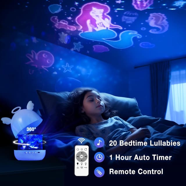 Thumbnail 2 de Proyector Estrellas Infantil Angel 360°