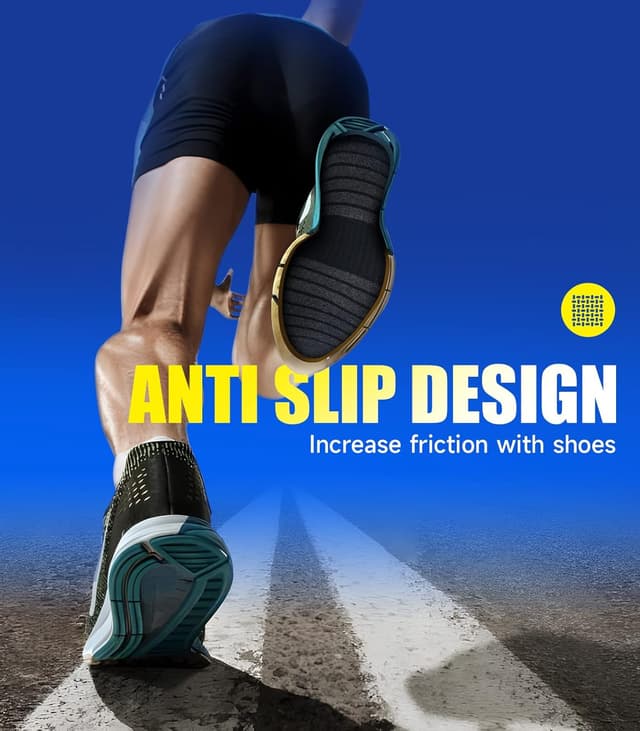 Detalle 1 de Alaplus Cushioned Running Trainer Socks (6 Pairs) – Low-Cut Ankle Anti-Blister Sports Socks