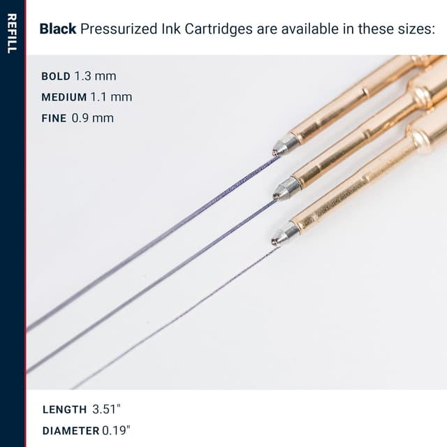 Thumbnail 6 de Recharge Fisher Space Pen noire pour stylo bille – pointe moyenne