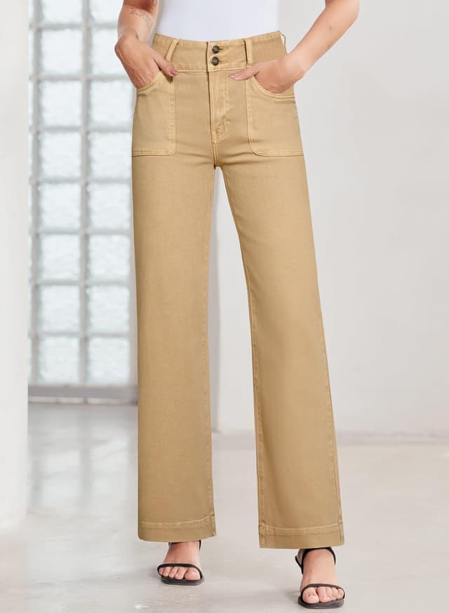 Thumbnail 3 de Sidefeel High Waisted Wide Leg Jeans