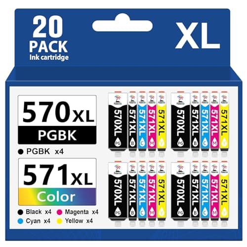 Detalle de Palmtree 570 571 XL, cartouche compatible pour Canon, 20 pièces