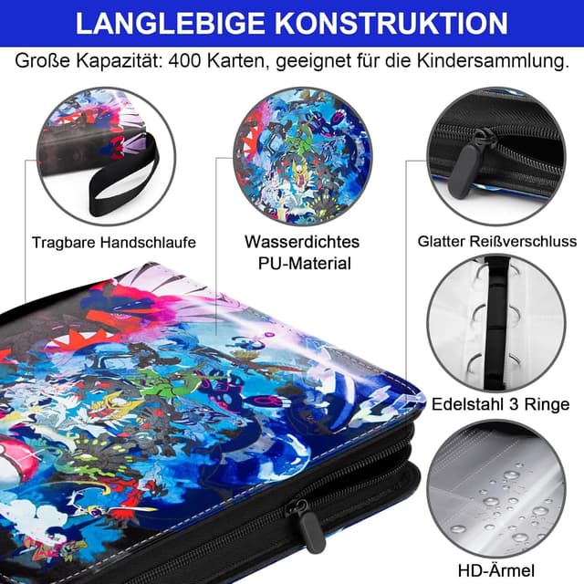 Thumbnail 2 de Pokémon Sammelalbum 50 Seiten, 400 Karten