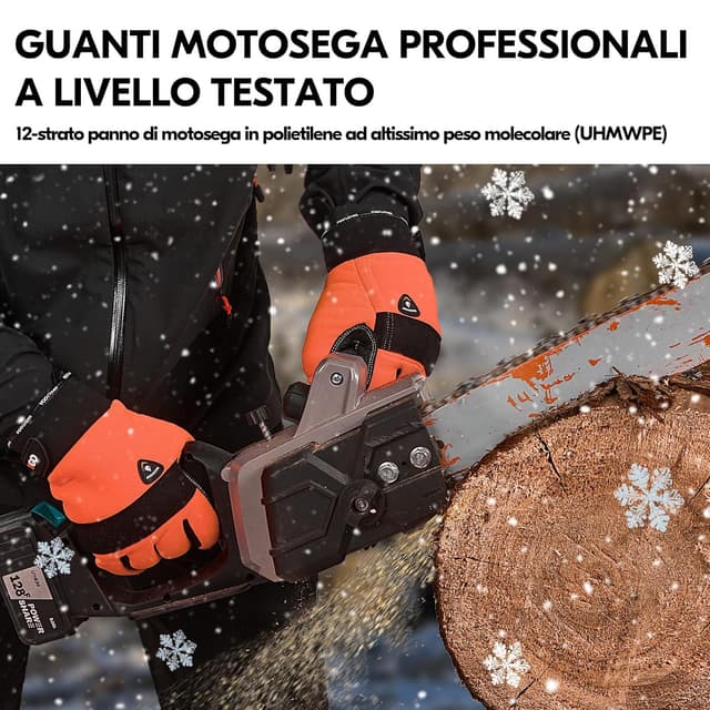 Thumbnail 3 de Vgo Guanti Motosega Taglia 9/L arancio