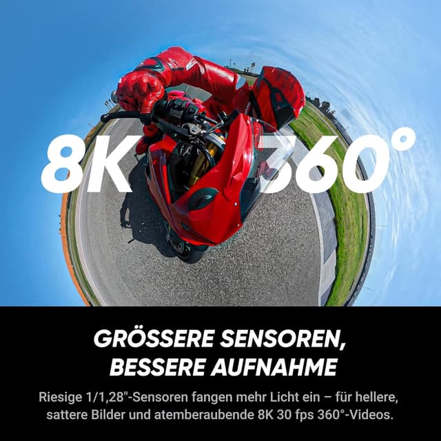 Detalle 1 de Insta360 X5 8K 360° Action-Cam für Licht