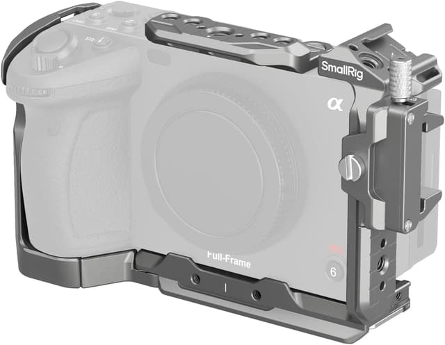 Detalle de SMALLRIG FX3 / FX30 HawkLock Schnellverschluss-Kamerakäfig-Kit mit Kabelklemme und QR Cold Shoe NATO-Schiene