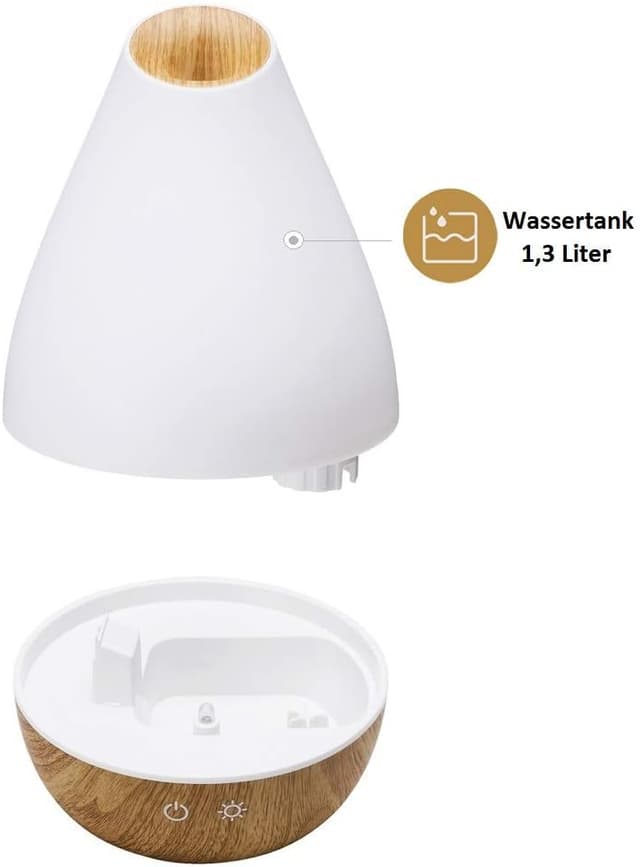 Detalle de Promed Aroma Diffuser AL-1300 WS (1,3 l) Ultraschall-Duftvernebler mit LED-Licht & Automatik