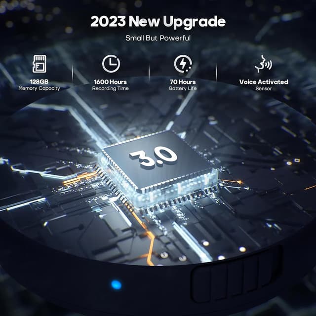 Detalle 2 de Nanezan NZ007 128GB Magnetic Voice Activated Recorder (MP3) with USB‑C