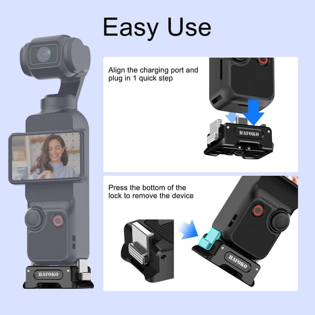 Thumbnail 3 de HAFOKO Osmo Pocket 3 charging base adapter for tripod