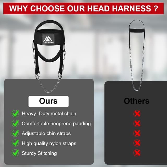 Detalle 2 de flintronic Arnés de Cabeza cuello ajustable