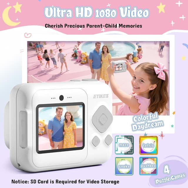 Detalle 2 de ETIKEZ Kids Camera 1080P with 32GB card