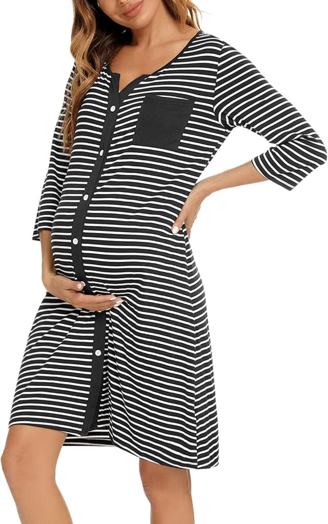 Imagen de Marvmys Stillnachthemd Baumwolle 3/4 Ärmel en OfertitasTOP