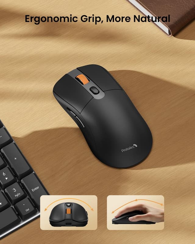 Detalle 2 de ProtoArc KM310 Wireless Mechanical Keyboard and Mouse (QWERTY UK, Red Switches) – 2.4G + Dual Bluetooth