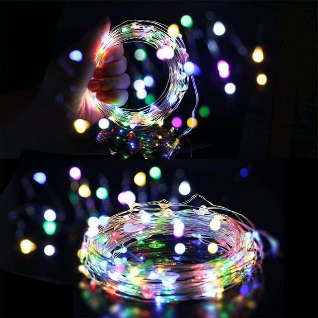 Detalle 2 de Lot de 2 guirlandes lumineuses solaires mafiti : 12 m, 120 LED, 8 modes pour extérieur