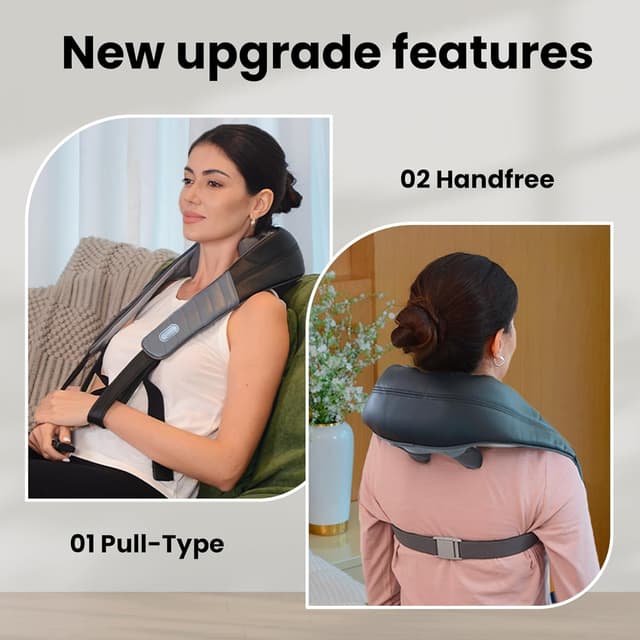 Thumbnail 7 de COMFIER Masajeador de Cuello Shiatsu Inalámbrico 4D con Calor 💆