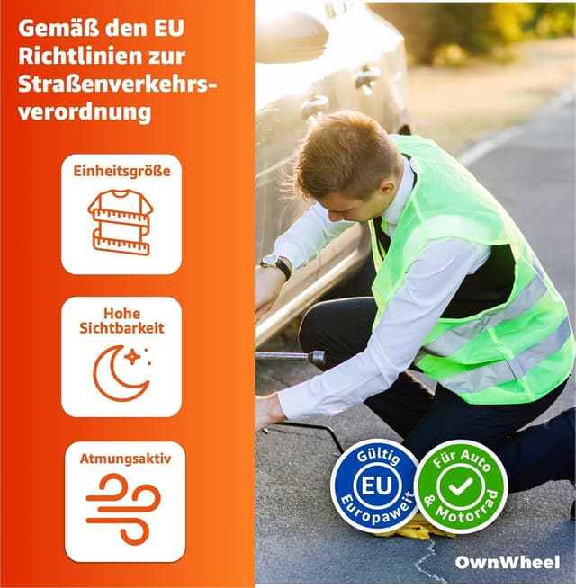 Thumbnail 2 de OwnWheel 4X Gilet di Sicurezza 2026 Giallo 🦺