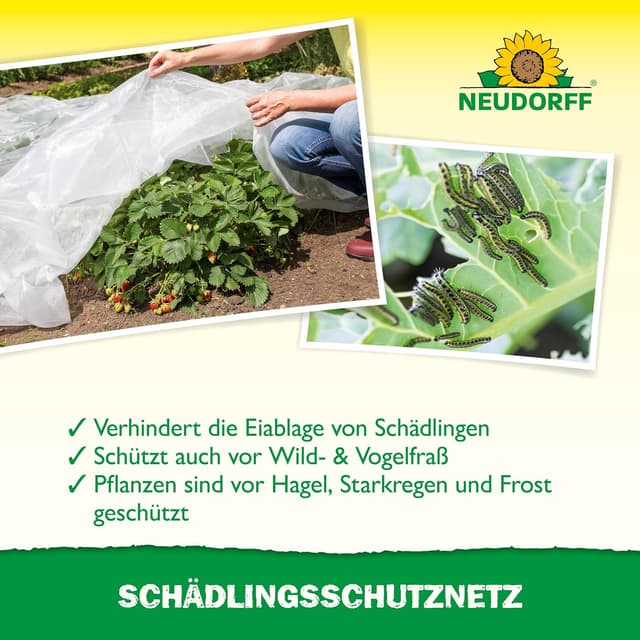 Detalle de Filet de protection contre les parasites Neudorff pour légumes et plate-bandes surélevées