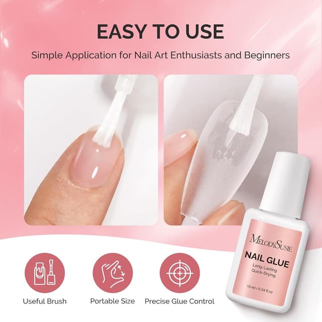 Thumbnail 2 de Melodysusie Brush-On Nail Glue 10ml 💅