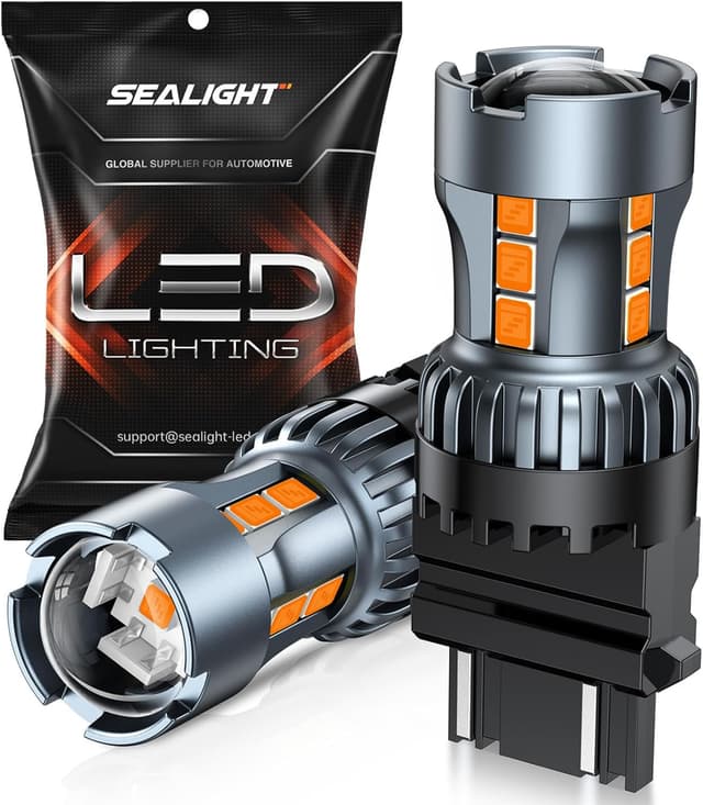 Detalle de SEALIGHT 3156 3157 Amber LED Turn Signal Bulb 2pc